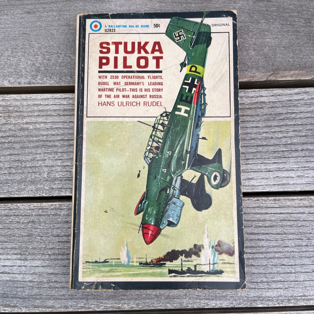 Stuka Pilot Hans Ulrich Rudel 1966 Vintage Ballantine Bal-Hi Paperback WWII Book